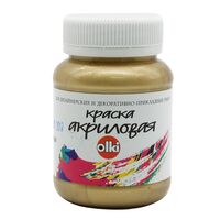 Краска акриловая "Металлик" (золотая светлая; 100 мл)