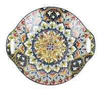 Блюдо фарфоровое "Arabesque. Green" (225х205х45 мм)