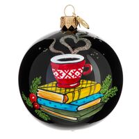 Шар ёлочный "Кніга з гарбатай"