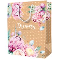 Пакет бумажный подарочный "Dreams" (23х18х10 см)