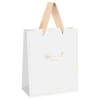 Пакет бумажный подарочный "White elegance" (23х18х10 см)
