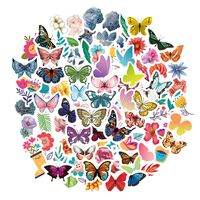 Набор виниловых наклеек "Цветы и бабочки"