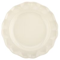 Тарелка мелкая фарфоровая "Рейн" (225 мм; ванильный)