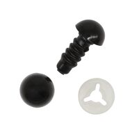 Глазки-бусинки для игрушек (8 мм; 24 шт.; черный)