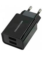 Сетевое зарядное устройство Atomic U400, 2 USB (черный)
