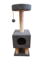 Игровой комплекс "Домик на ножках" (35х35х105 см; серый)