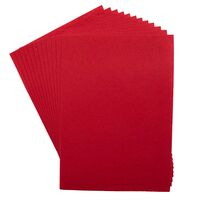 Фетр листовой жесткий (20х30 см; алый; 12 листов)