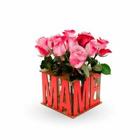 Сборная деревянная модель "Декоративная ваза. Маме"