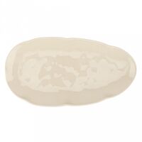 Тарелка мелкая фарфоровая "Шоколад" (293х155х25 мм; кремовый)