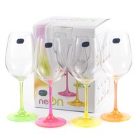 Бокал для вина стеклянный "Neon" (4 шт.; 350 мл)