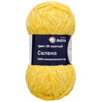 Пряжа "Селена №09" (100 г; 68 м; желтый)