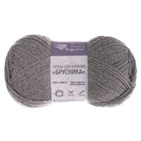 Пряжа носочная "Брусника №917" (100 г; 400 м; серый)