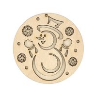 Деревянная заготовка "Снеговичок"