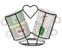 Набор кружек на металлической подставке "Market Union" (4 шт.)