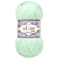 Пряжа "Velluto №19" (100 г; 68 м; светло-бирюзовый)