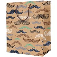 Пакет бумажный подарочный "Moustache" (32х26х12 см)