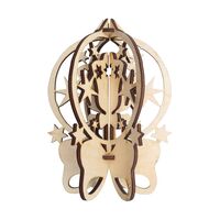 Деревянная заготовка сборная "Шарик с бантиком"