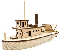 Сборная деревянная модель "Пароход на резиномоторе"