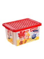 Ящик для хранения игрушек на колесиках "Фиксики" (57 л; красный)