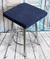 Подушка на стул "Velours Cuadro" (33х33 см; серо-голубая)